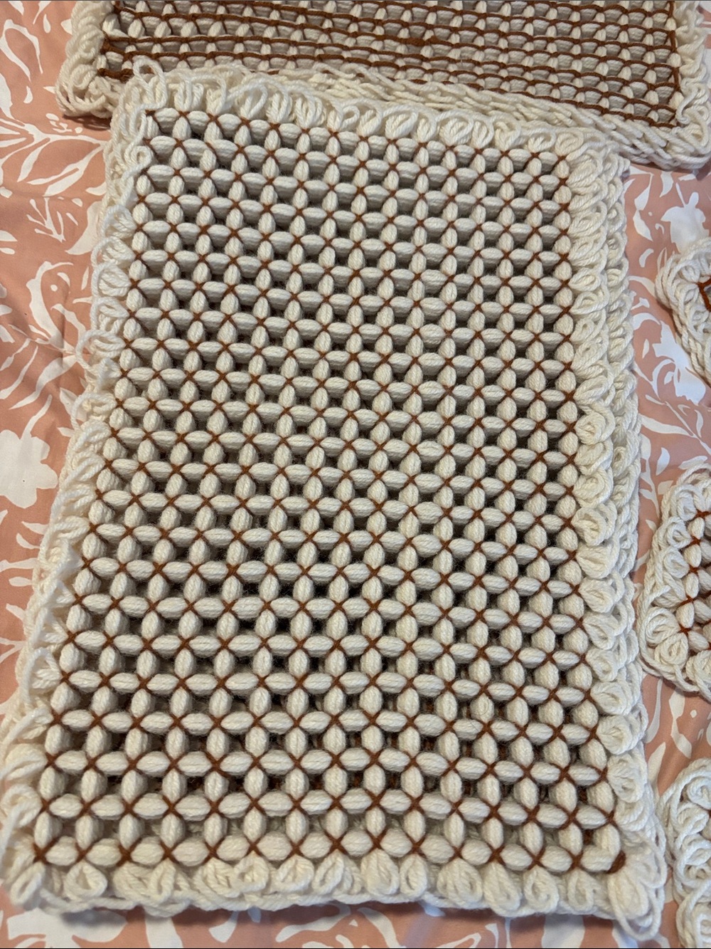 Handcrafted Cream Macramé Placemats - Set of 4